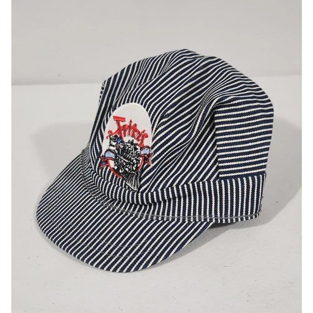 Fritz's Railroad Kansas City Child's Size Blue Stripe Snapback Hat Cap Made USA